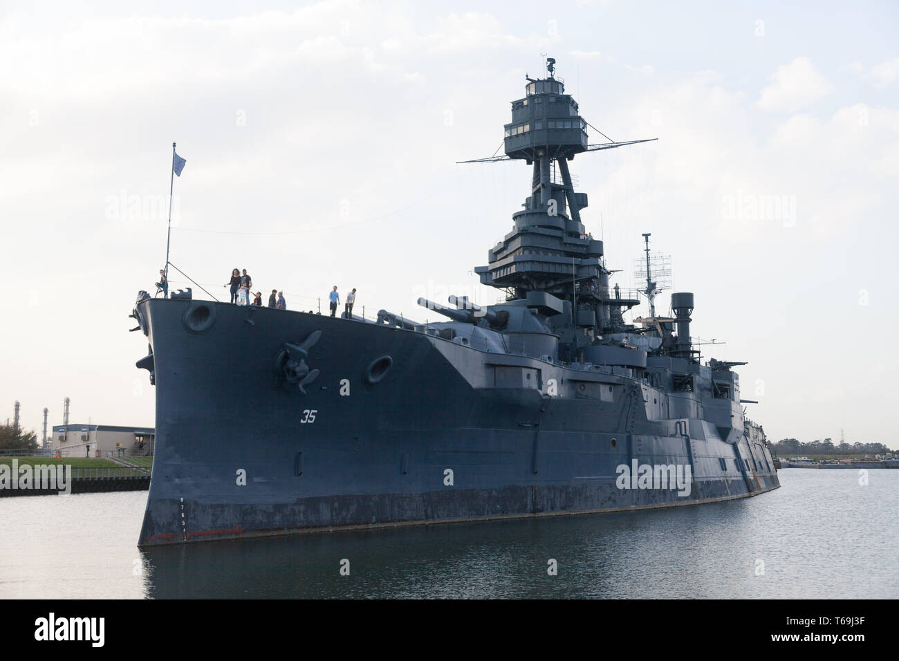 Houston Texas USA December 27 2016 Battleship USS Texas BB 35 Is Houston Texas USA December 27 2016 Battleship USS Texas BB 35 Is