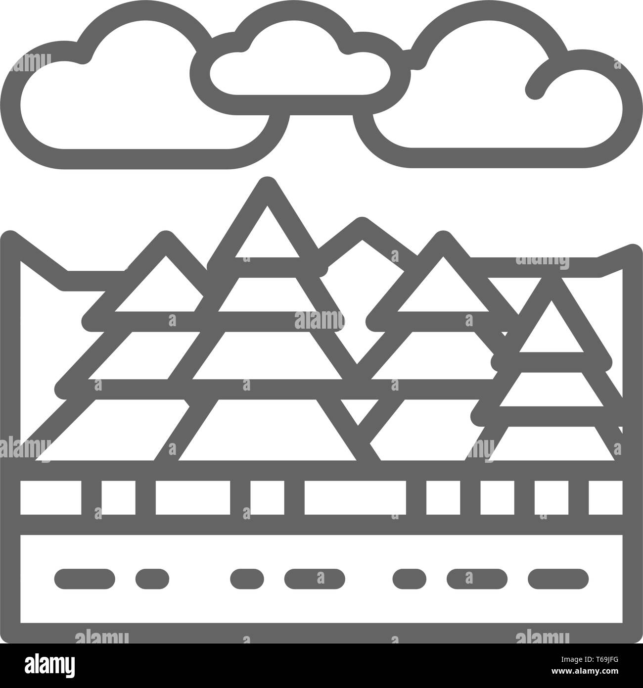 Vector forest and trees landscape line icon Stock Vector Image & Art ...