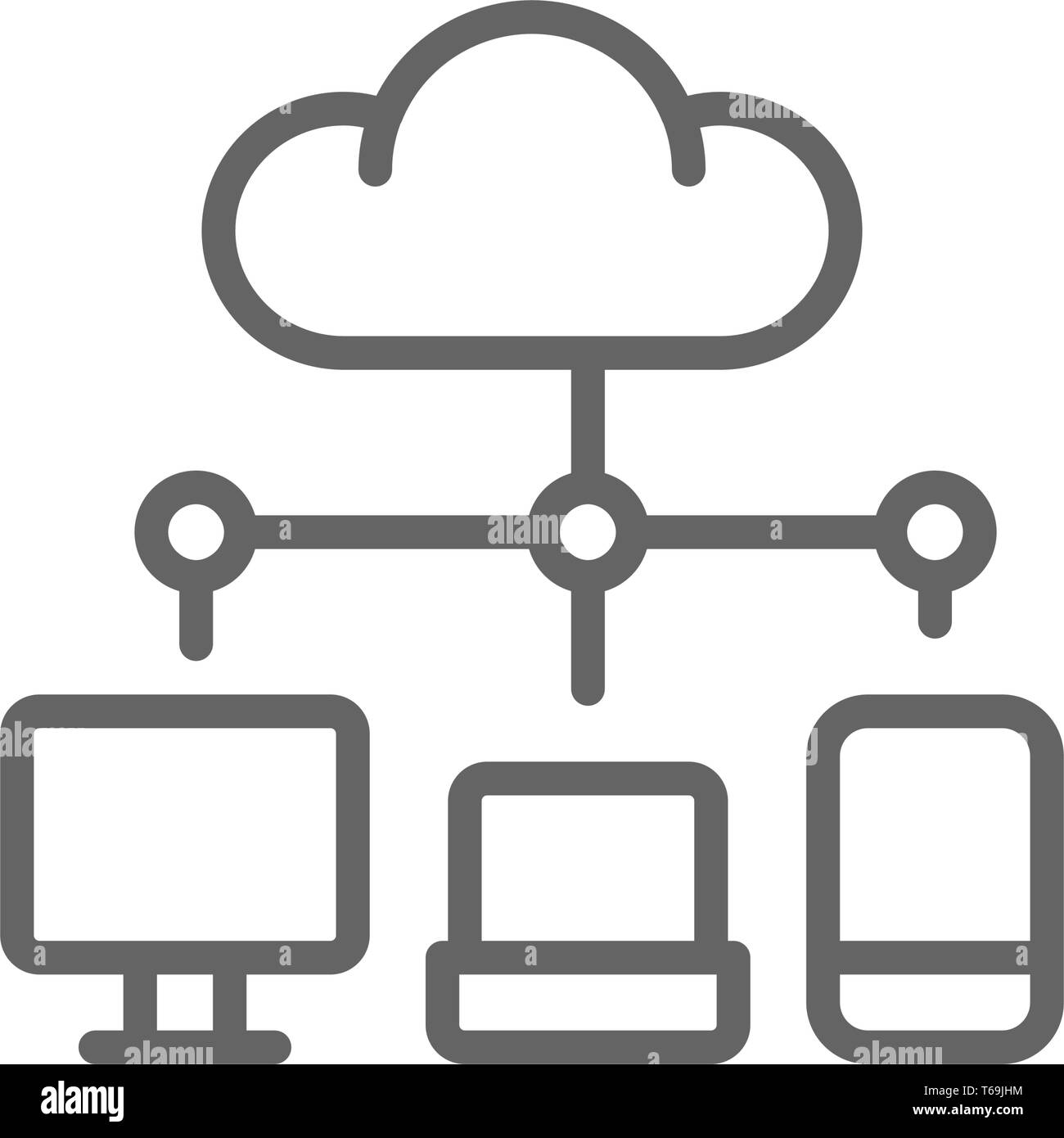 Cloud storage computer Black and White Stock Photos & Images - Alamy