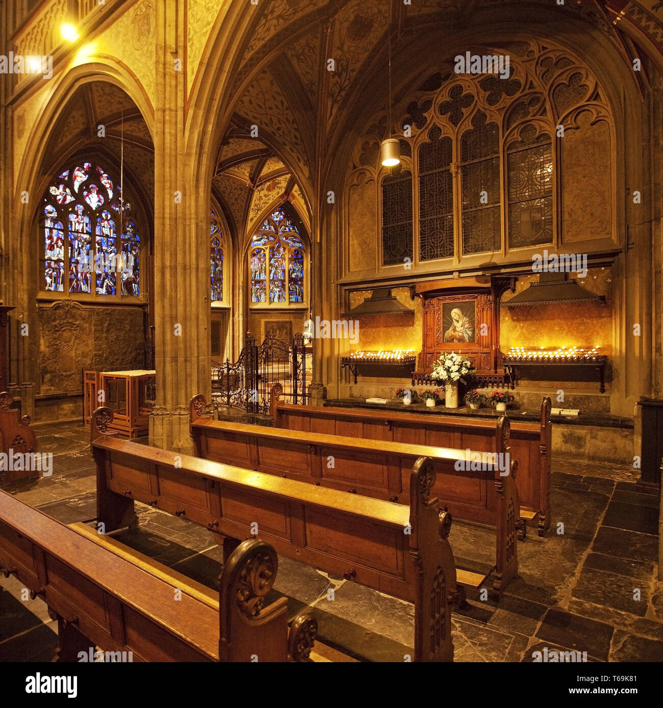 Chapel in the Aachen Cathedral, UNESCO World Heritage Site, Aachen, North Rhine-Westphalia, Germany Stock Photo
