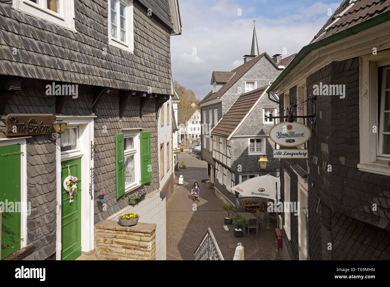 historic town of Langenberg, Velbert, Bergisches Land, North Rhine