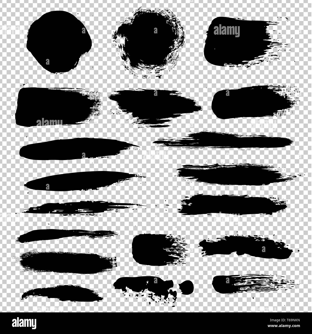 Set watercolor black blobs hi-res stock photography and images - Alamy