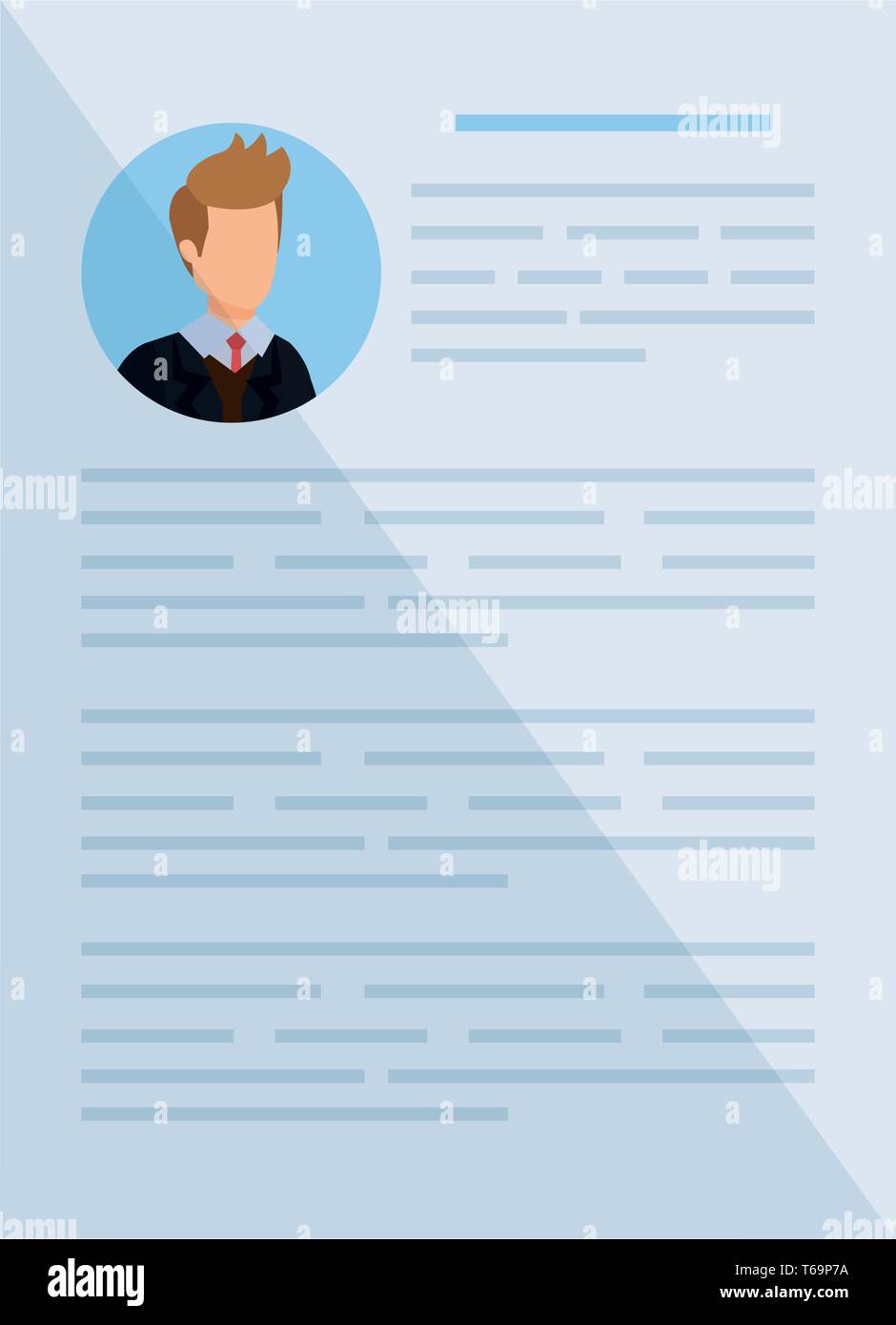 male curriculum vitae document Stock Vector Image & Art - Alamy