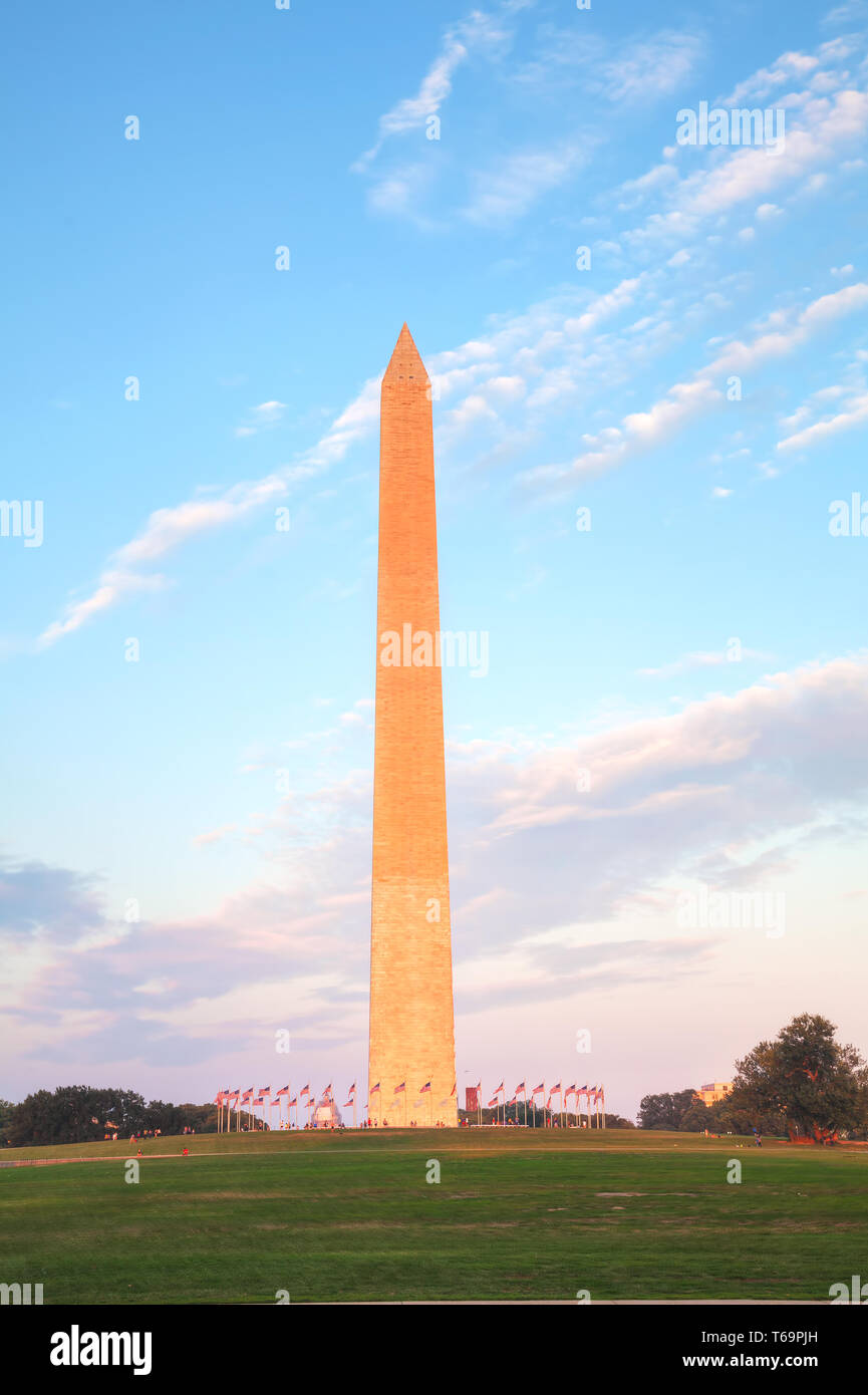 Washington Memorial monument in Washington, DC Stock Photo