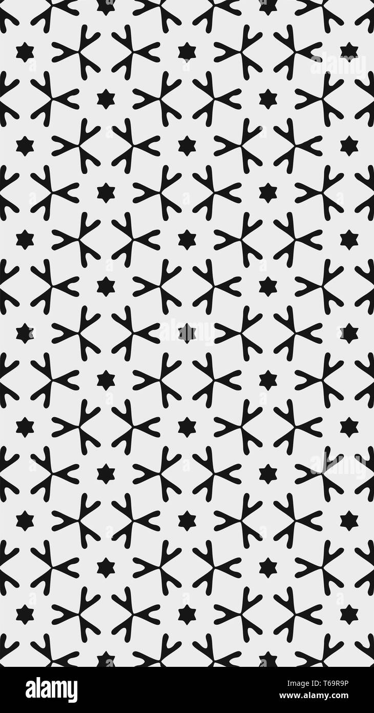 Ornate geometric pattern and two-tone abstract background Stock Photo