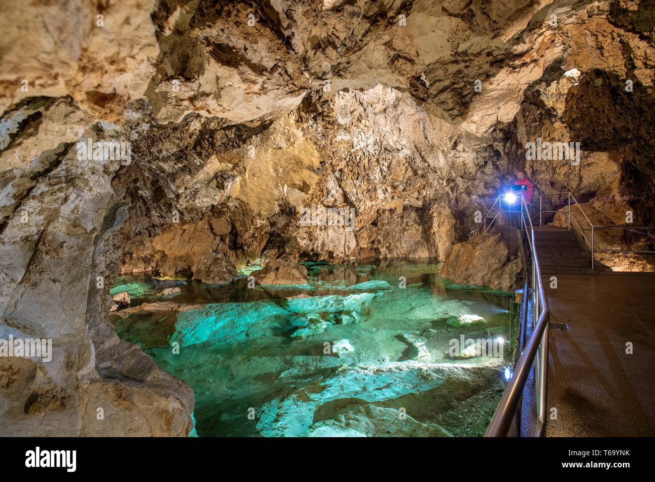 Bozkov, Czech Republic. 25th Apr, 2019. A part of the Bozkov Dolomite Caves  is seen on April 25, 2019, near Bozkov, Czech Republic. Credit: Radek  Petrasek/CTK Photo/Alamy Live News Stock Photo - Alamy