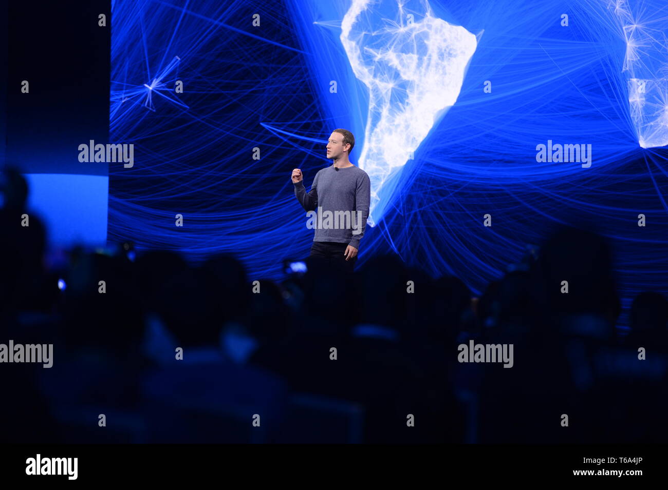 San Jose Usa 30th Apr 2019 Facebook Ceo Mark Zuckerberg Speaks At