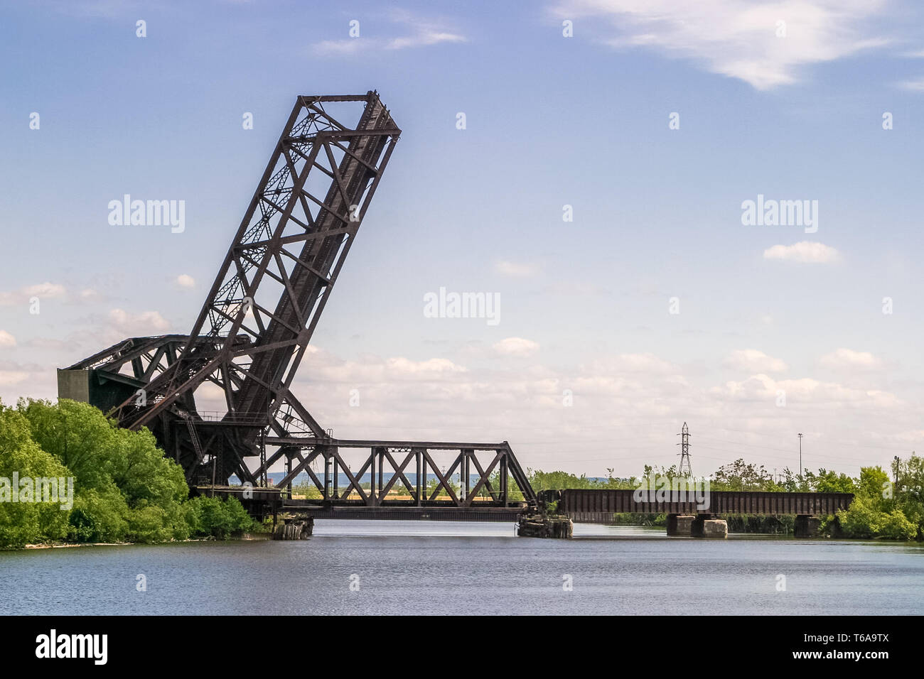 Buffalo River bascule bridge Stock Photo Alamy