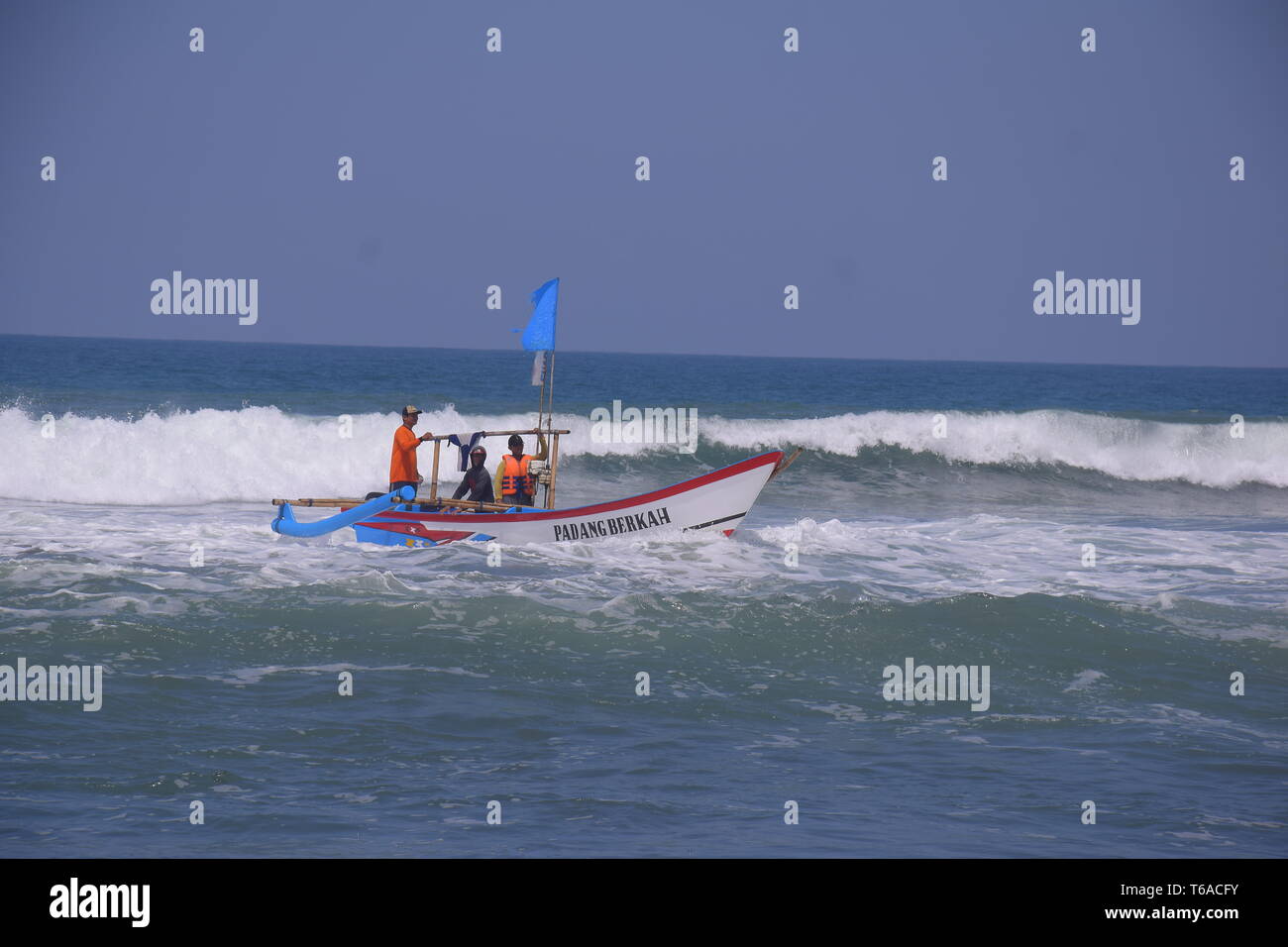 Traditional of Fisherman of Jatimalang beach, at  Purworejo, Central Java / Indonesia, Stock Photo