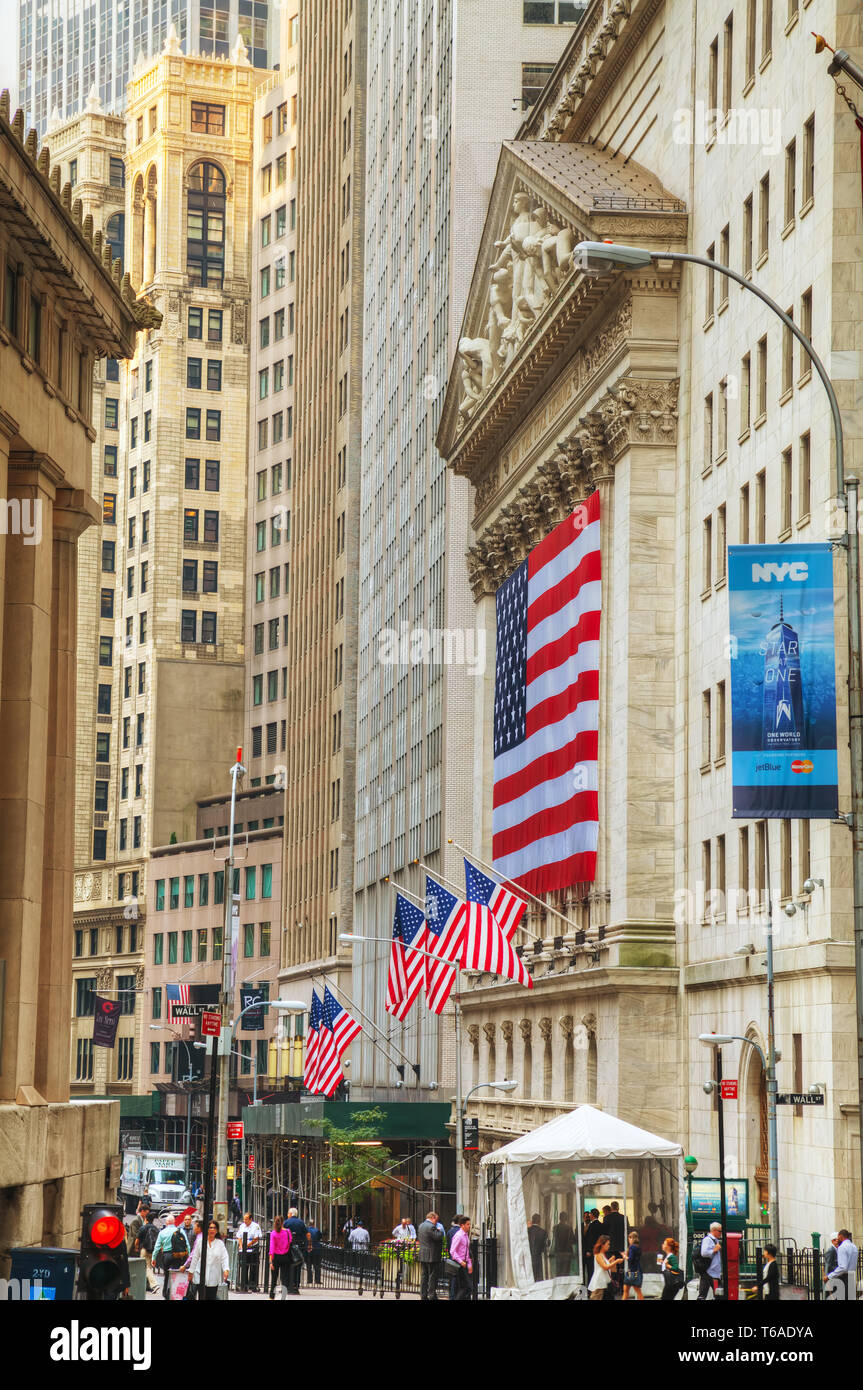 New York Stock Exchange building in New York Stock Photo