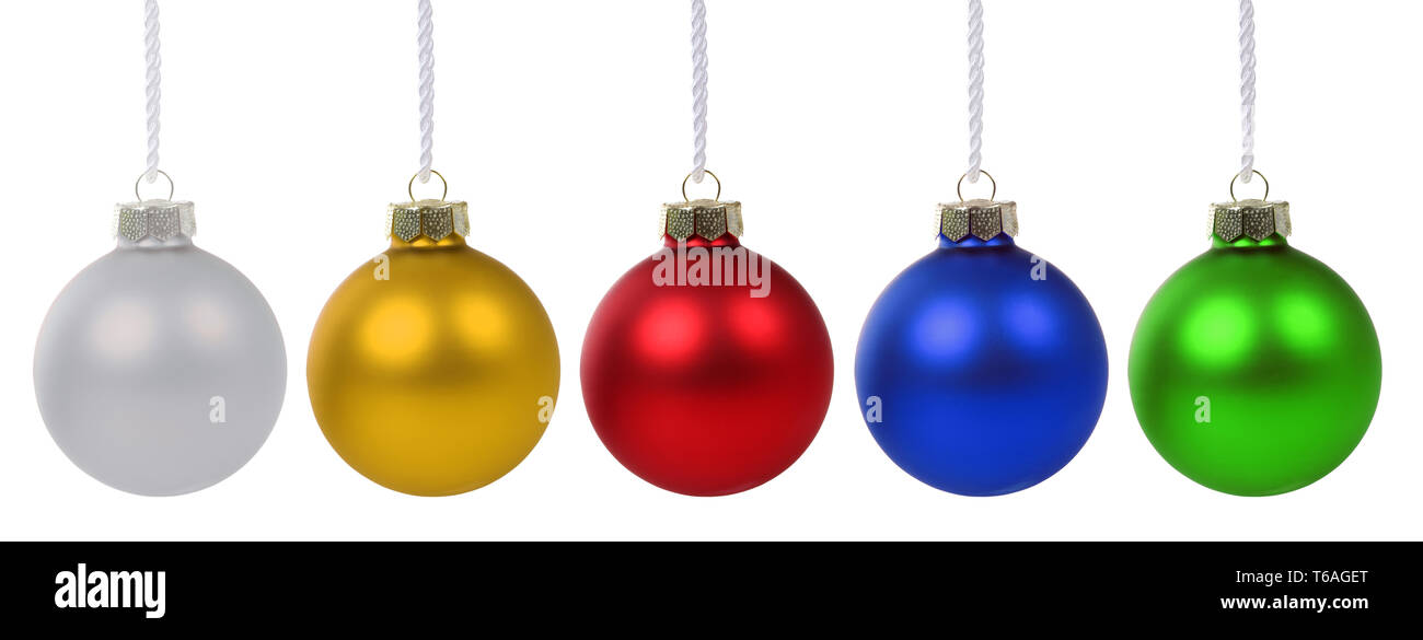 Weihnachtskugeln Weihnachten Advent bunte Kugeln Freisteller