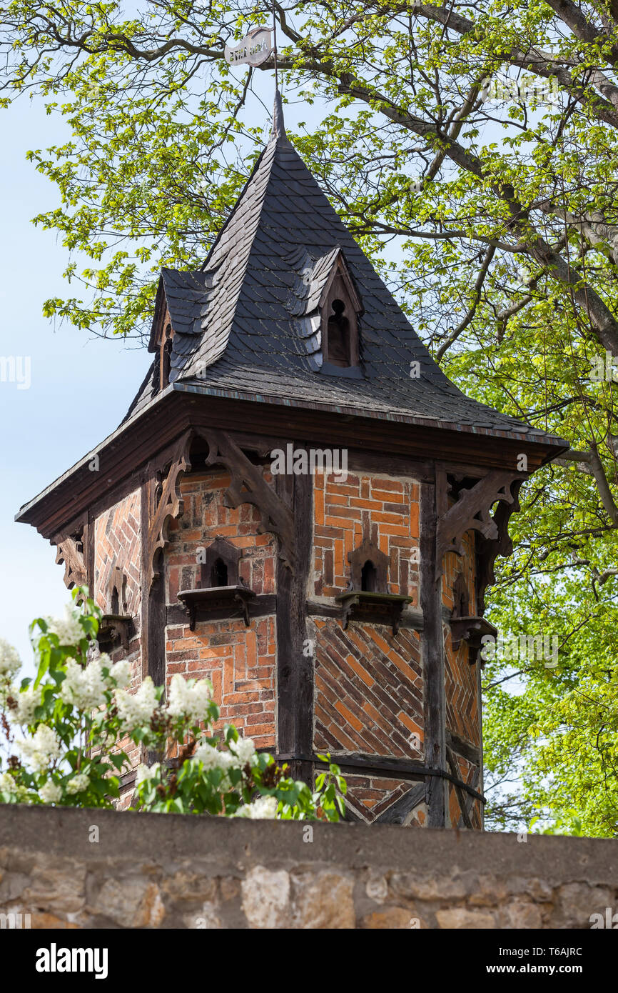 Beautiful historical Village Ballenstedt, Harz Mountains, Saxony-Anhalt, Central German Uplands Stock Photo