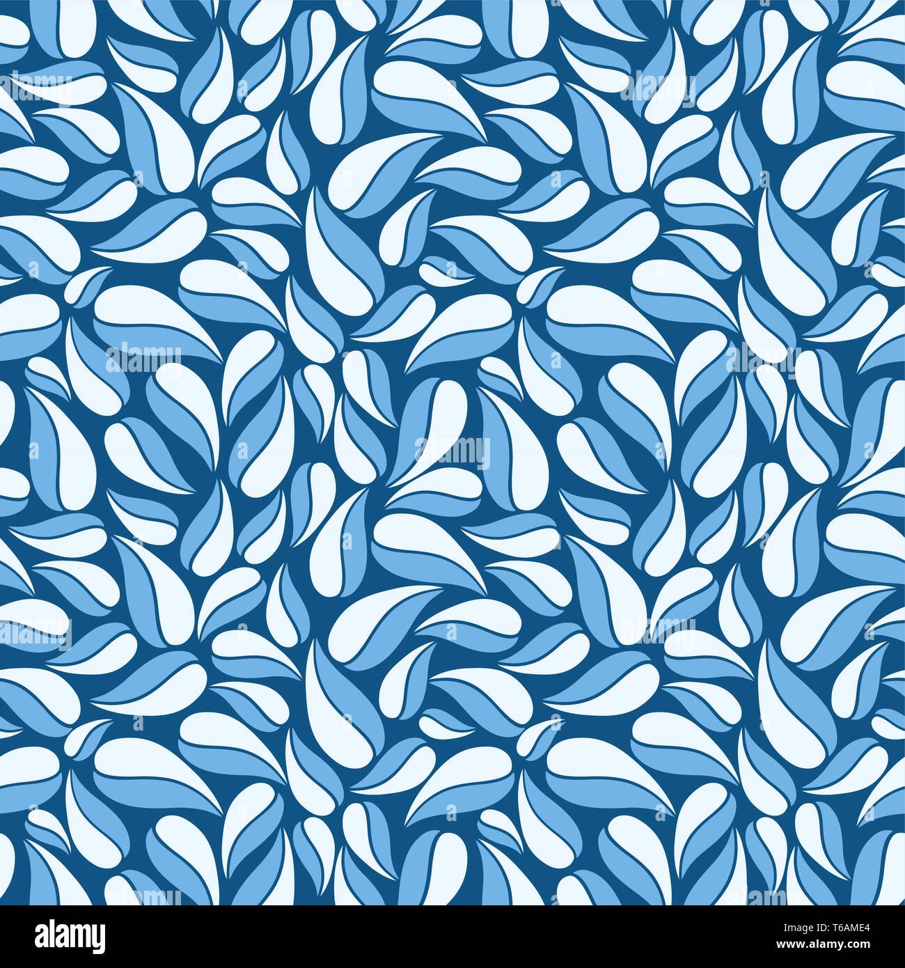 Flat vector seamless patterns with simple leaves on colored background for textile, prints, wallpaper, wrapping, web etc. Stock Vector