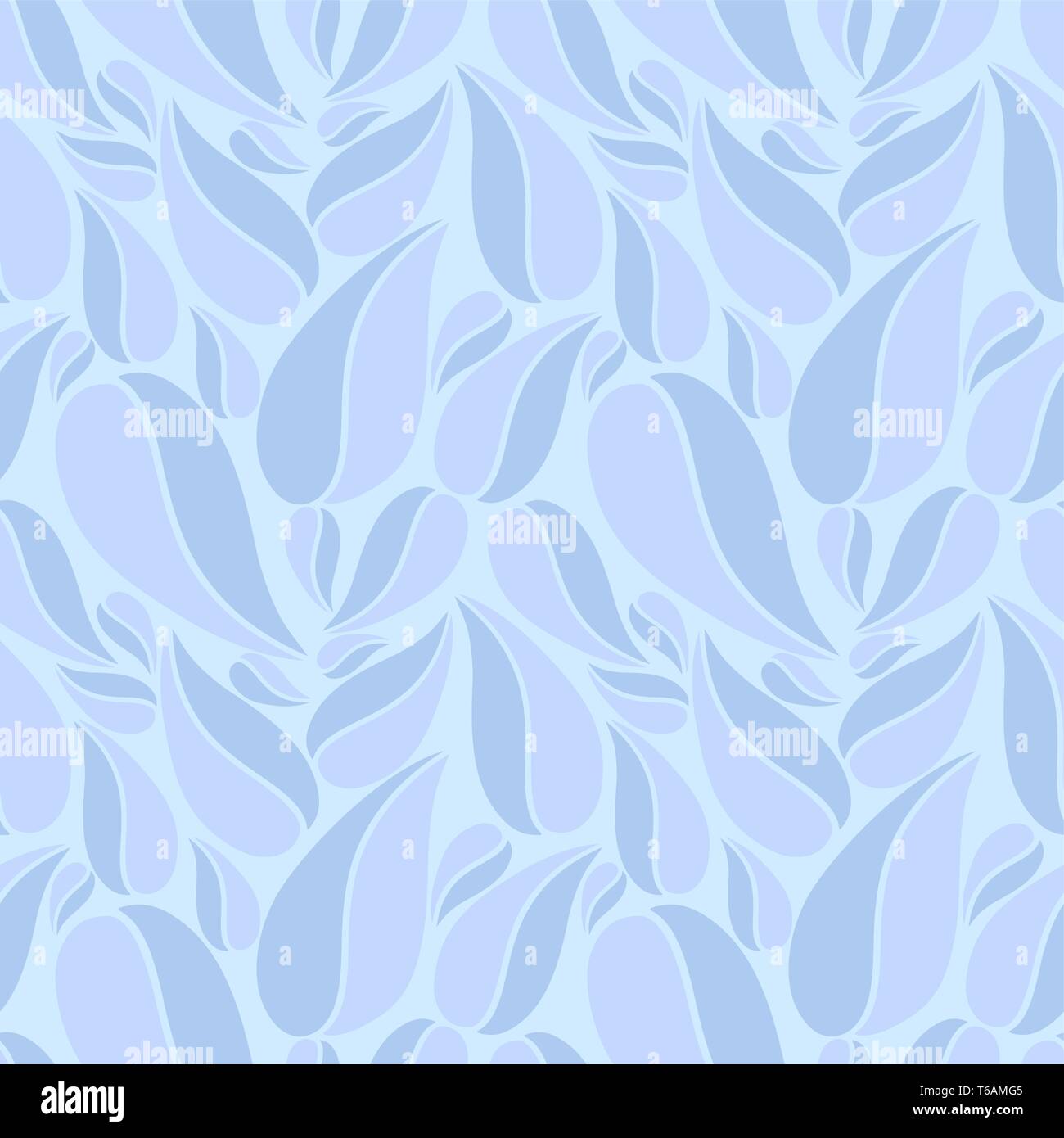 Flat vector seamless patterns with simple leaves on colored background for textile, prints, wallpaper, wrapping, web etc. Stock Vector