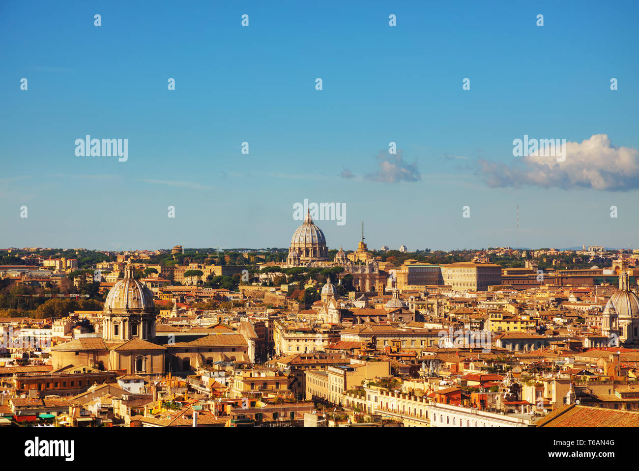 Rome aerial view with the Papal Basilica of St. Peter Stock Photo - Alamy