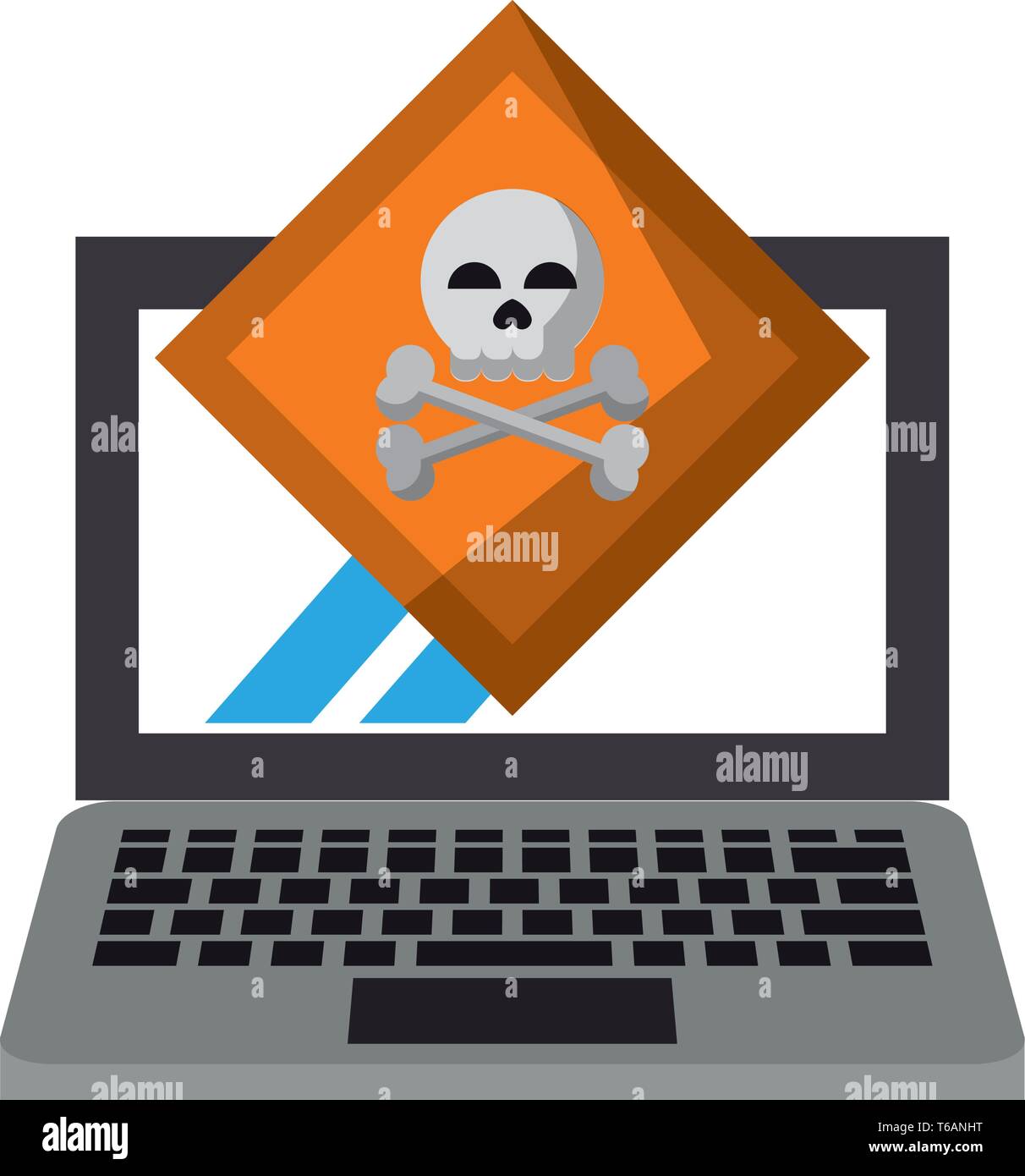 danger sign with computer Stock Vector Image & Art - Alamy
