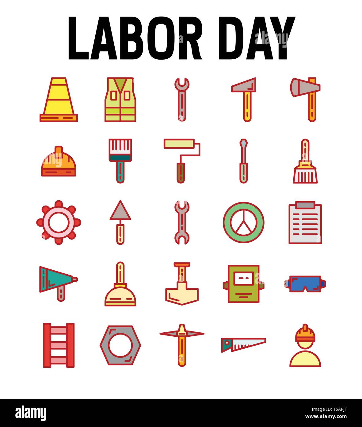 Set of Labor Day icon or logo Stock Vector Image & Art Alamy