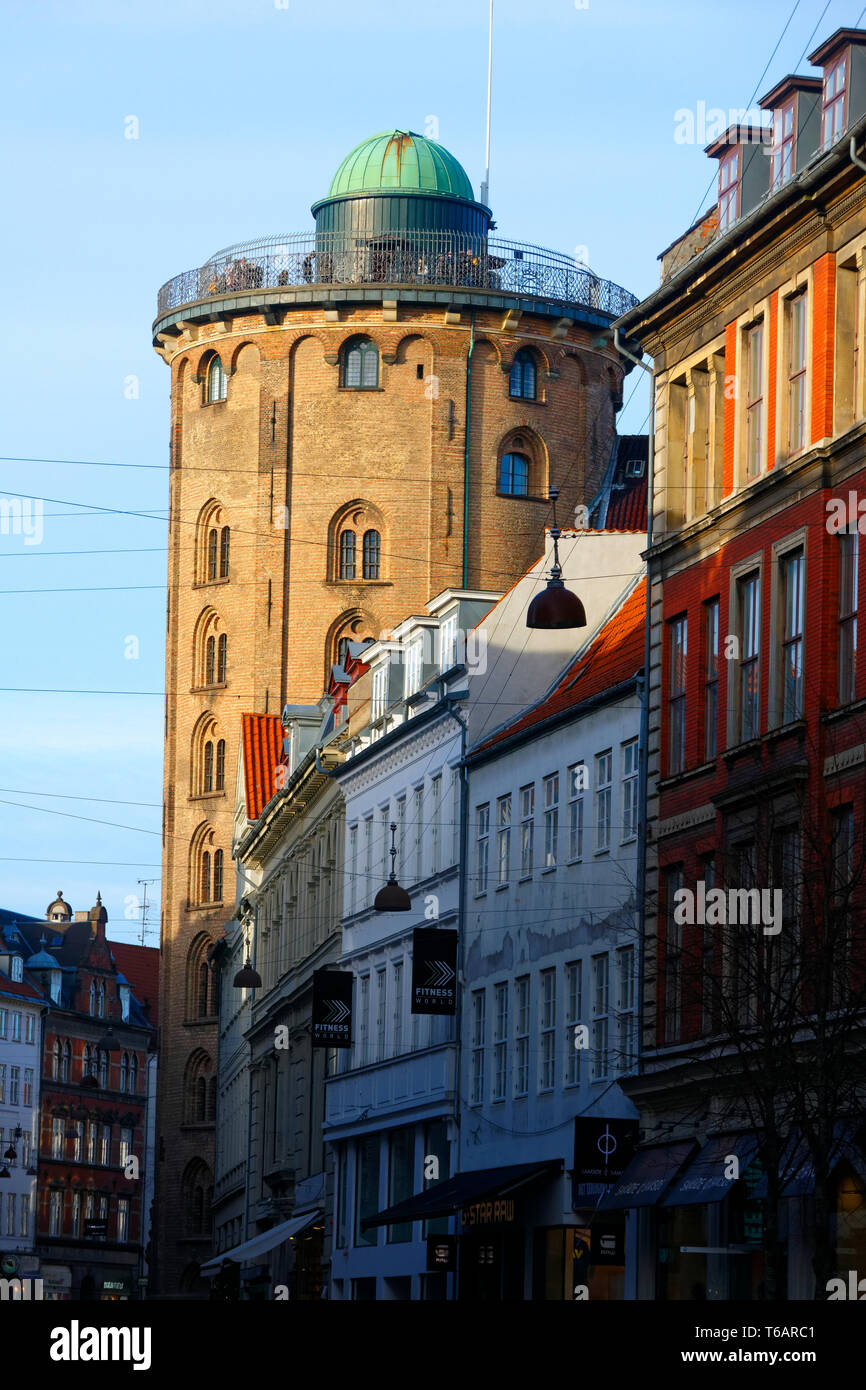 Round Tower, Copenhagen, Denmark, Scandinavia, Europe Stock Photo