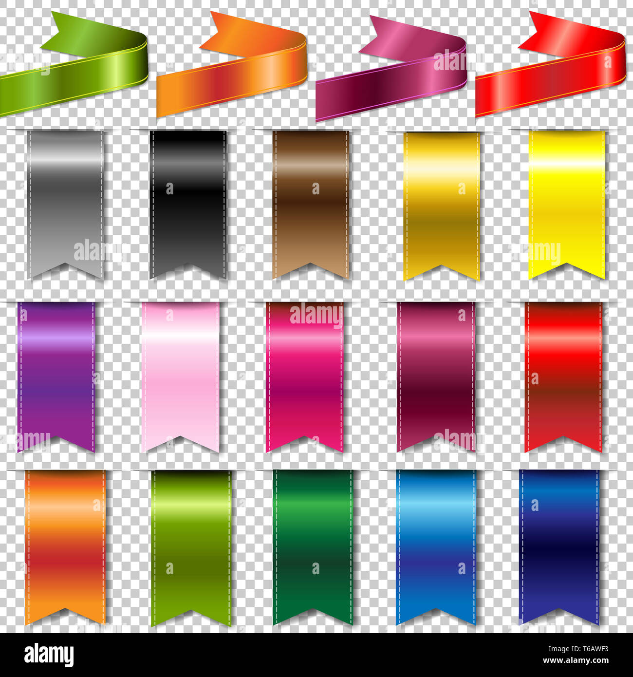 Colorful Ribbons Set Stock Photo