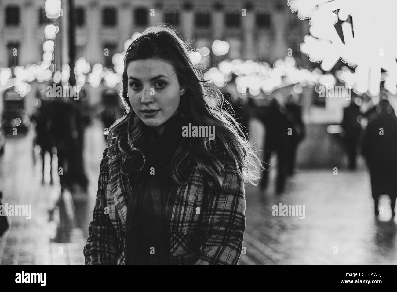 Portrait of a Girl in Paris, France Stock Photo