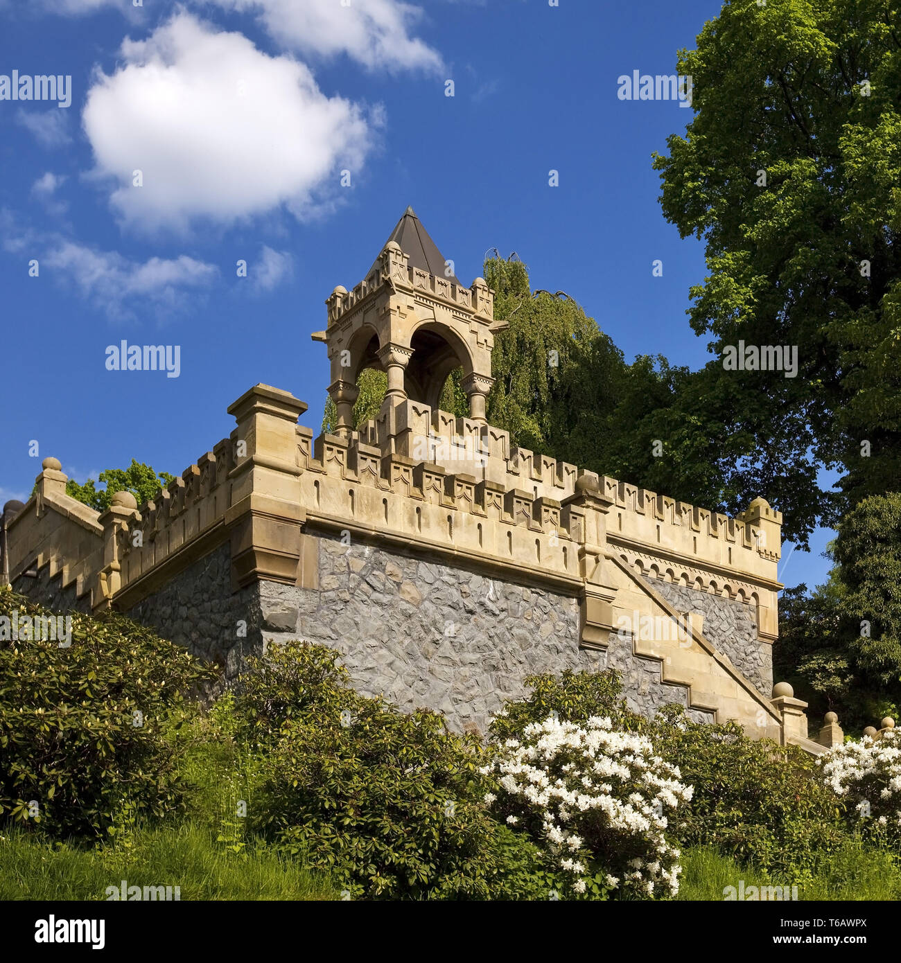 outside staircase Dicke Ibach Treppe in park Barmer Anlagen, Wuppertal, Germany Stock Photo