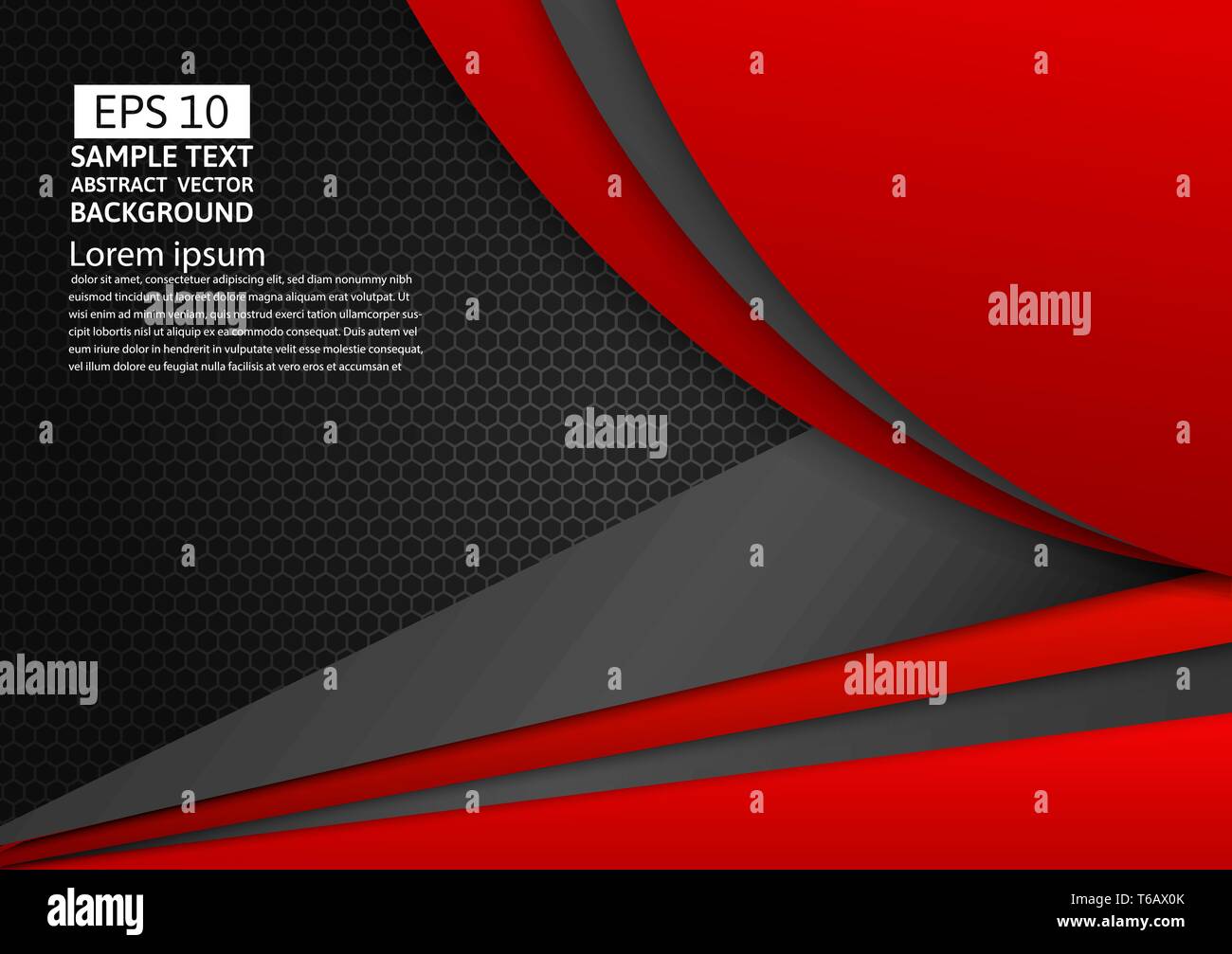 Geometric abstract background red and black color with copy space ...
