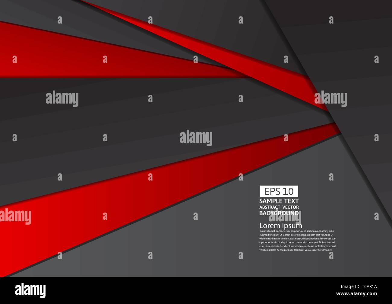 Geometric abstract background red and black color with copy space