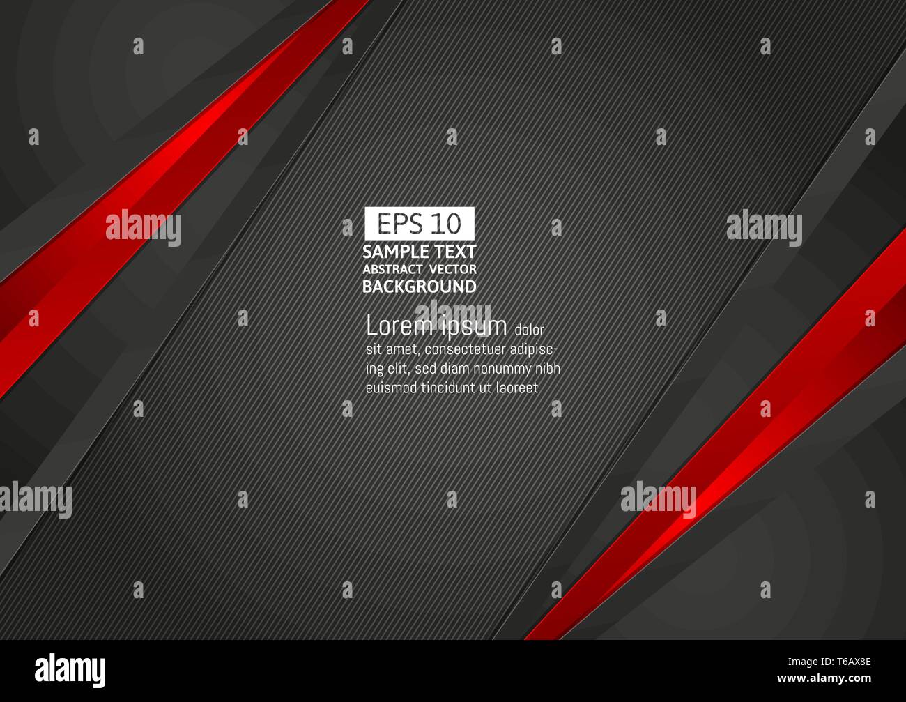 Abstract geometric black and red color background with copy space for ...