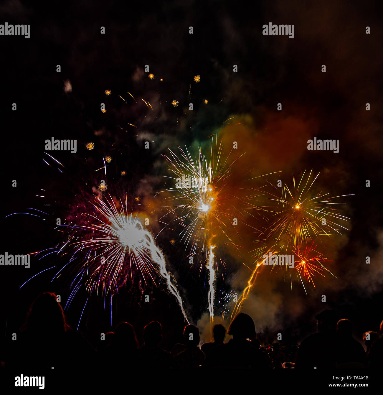 Twilight Show fireworks grand finale Stock Photo
