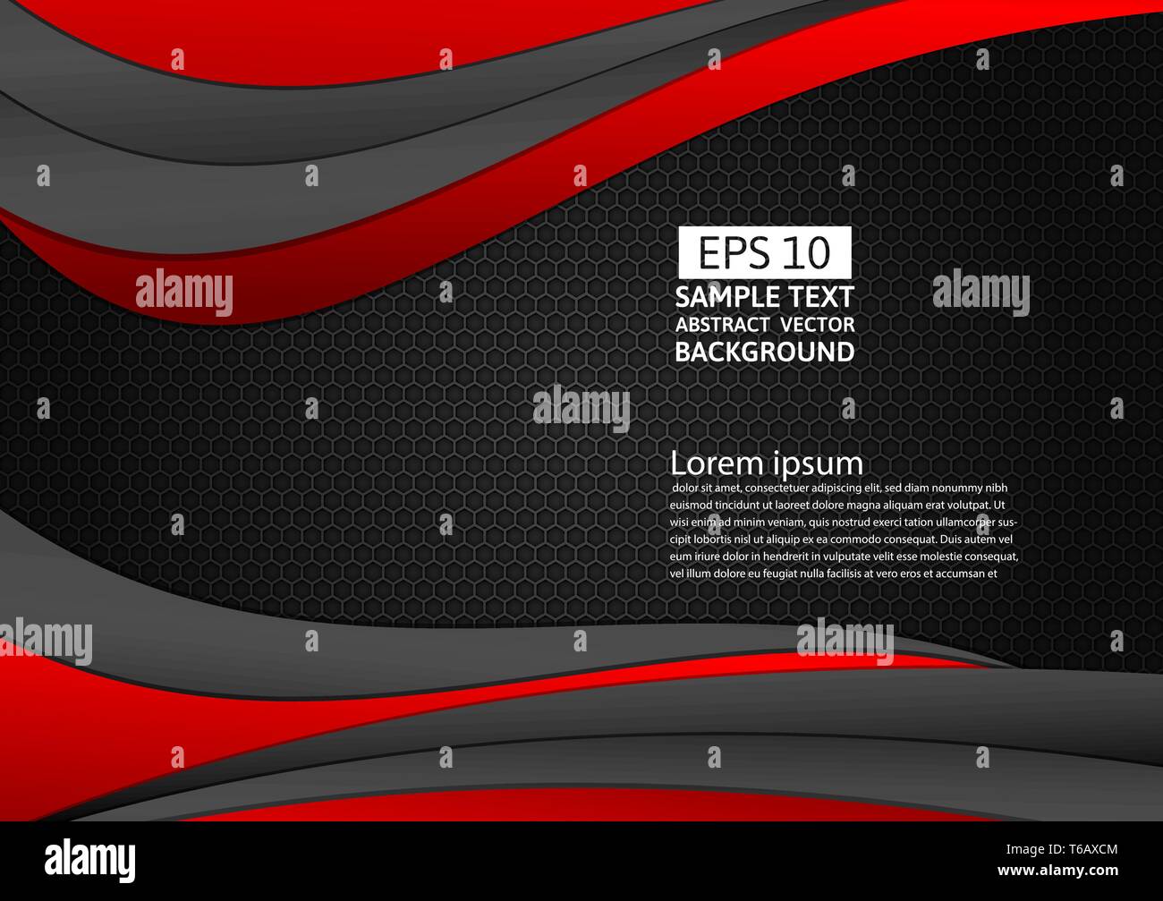 Black and red color geometric abstract background with copy space for ...