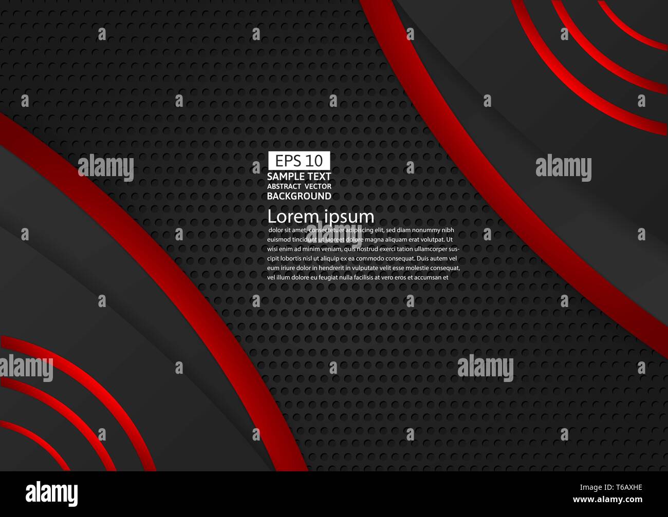 Red and black color geometric curve abstract background modern design ...