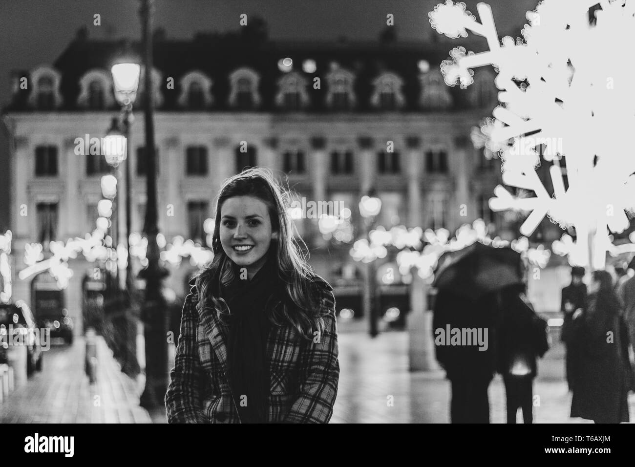 Portrait of a Girl in Paris, France Stock Photo