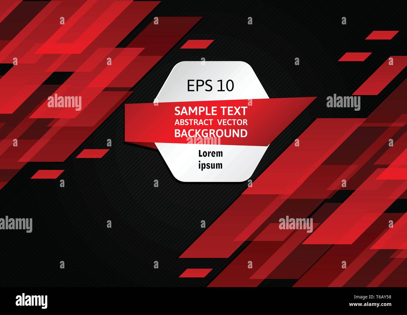 Red and black geometric abstract background with copy space, New vector ...