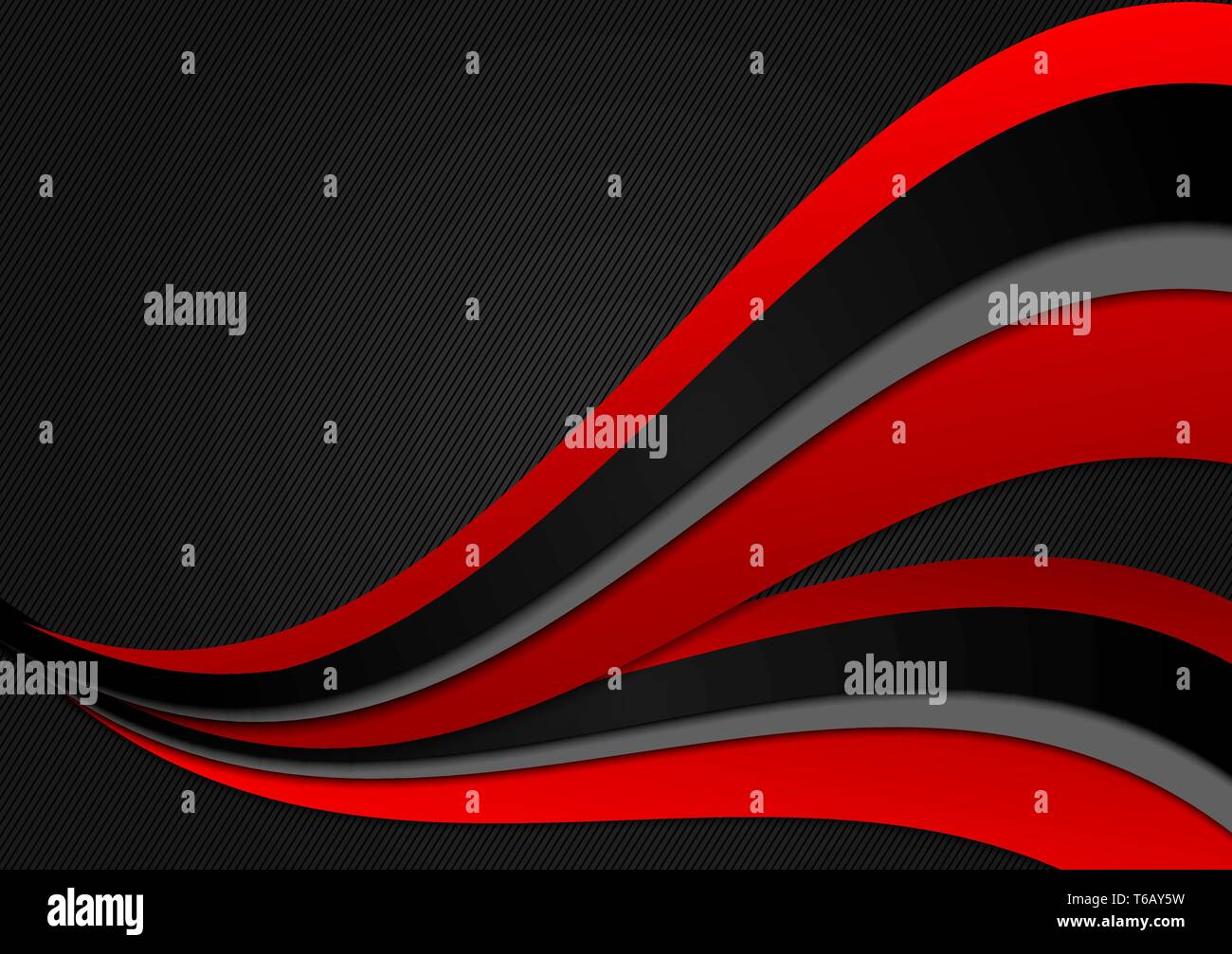 Abstract red and black geometric background  with copy space, Vector illustration Stock Vector