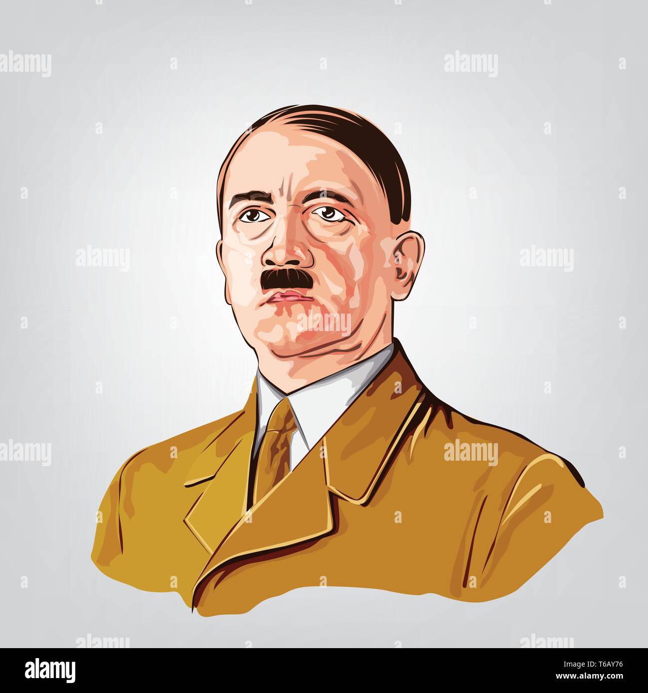 Adolf Hitler simplified vector. Stock Vector