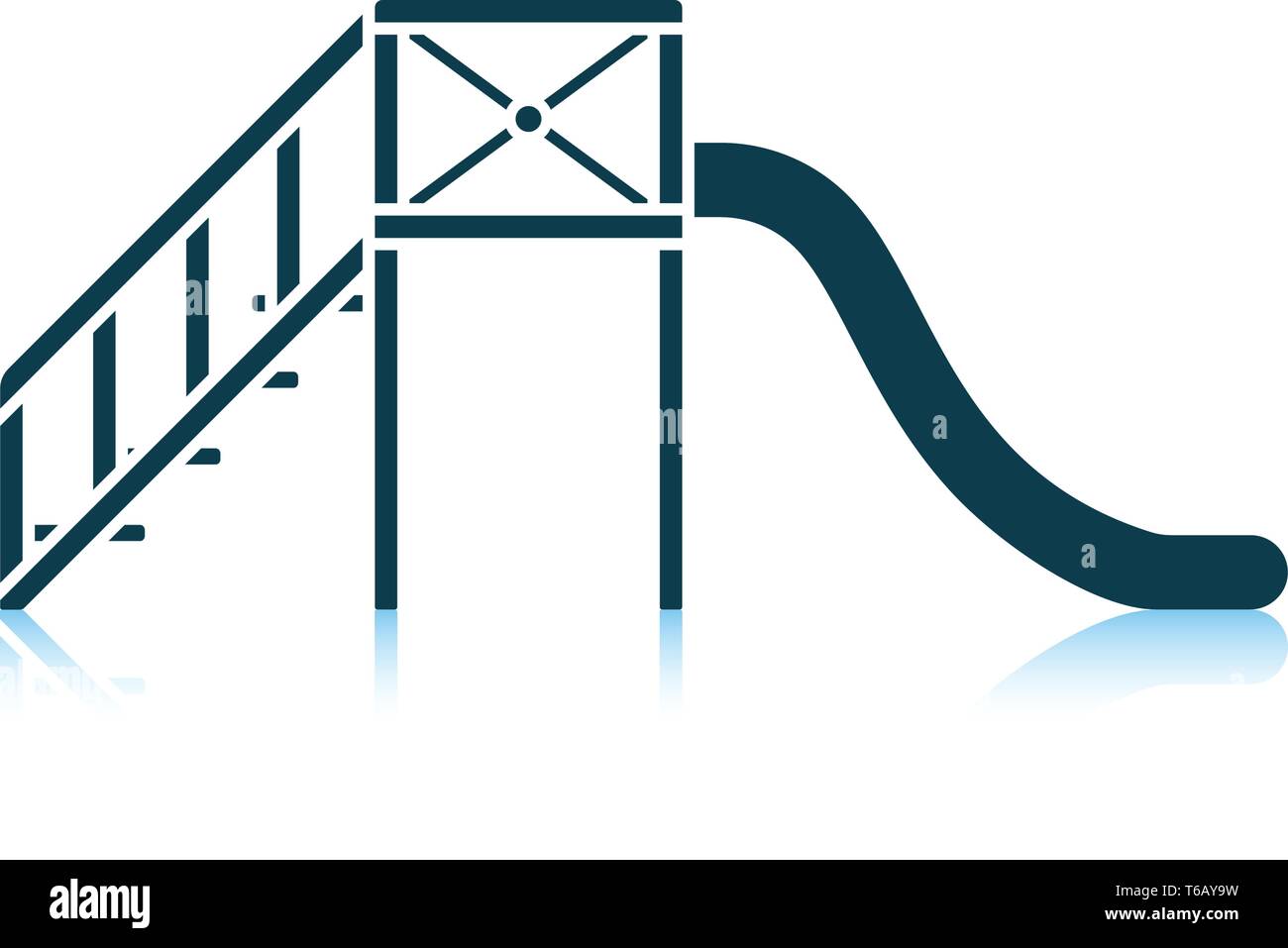 Download Children's slide icon. Shadow reflection design. Vector ...