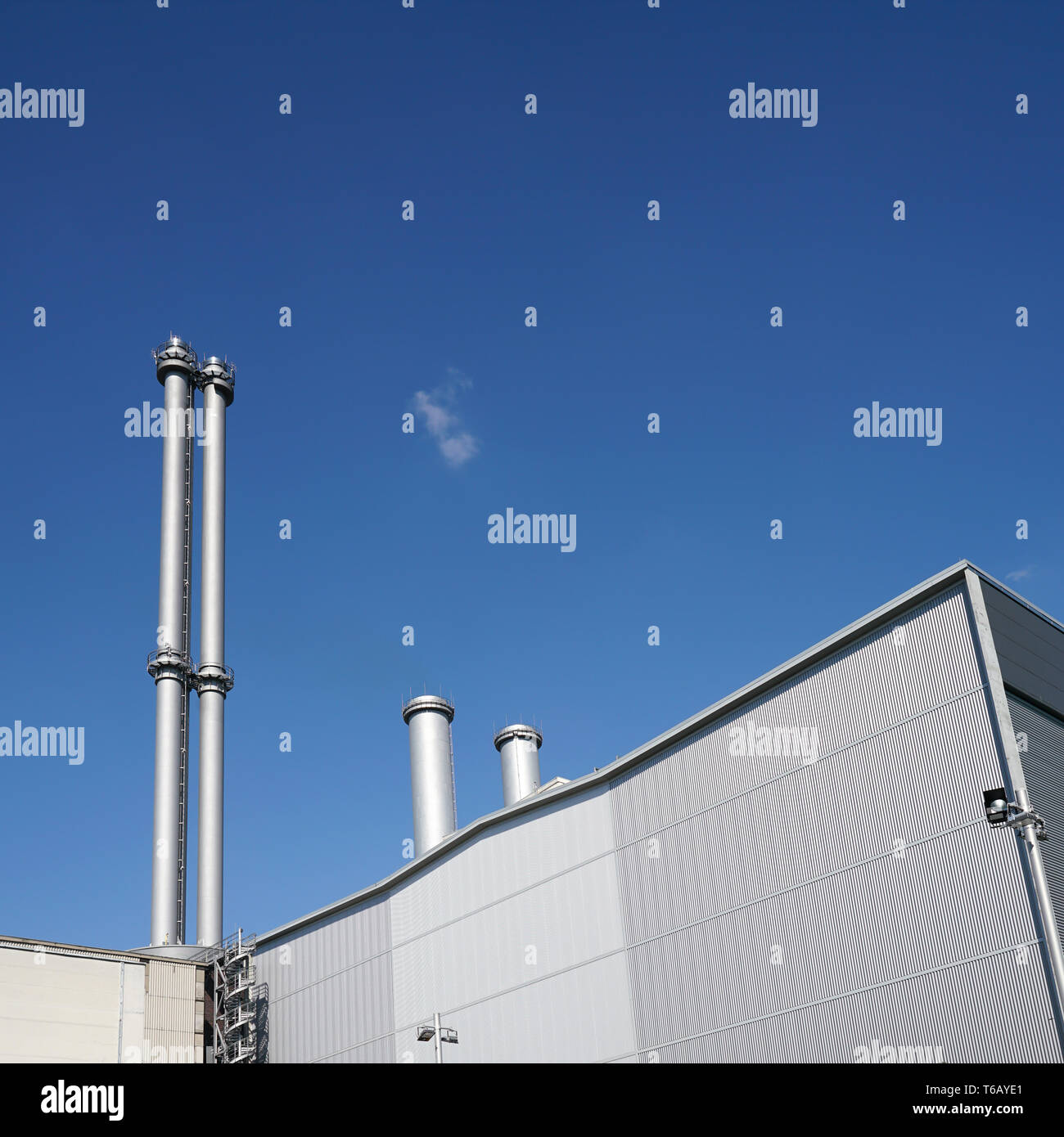 Buildings of the former cogeneration plant Berlin-Mitte. Stock Photo