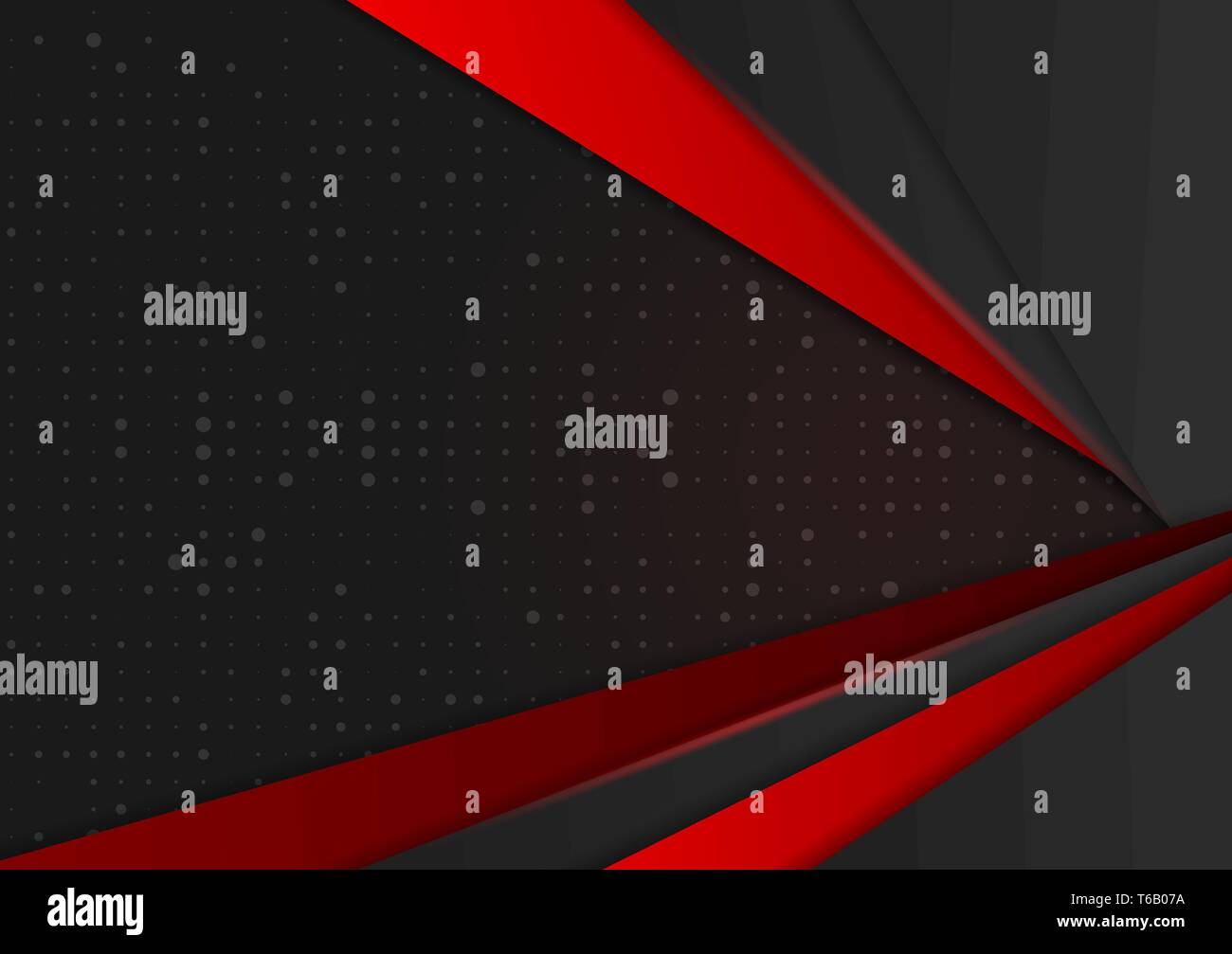 Geometric red and black color abstract background vector illustration ...
