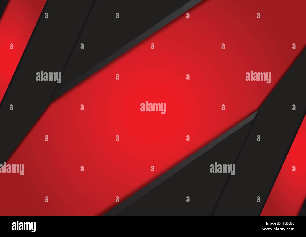 Black and red geometric abstract vector background Stock Vector