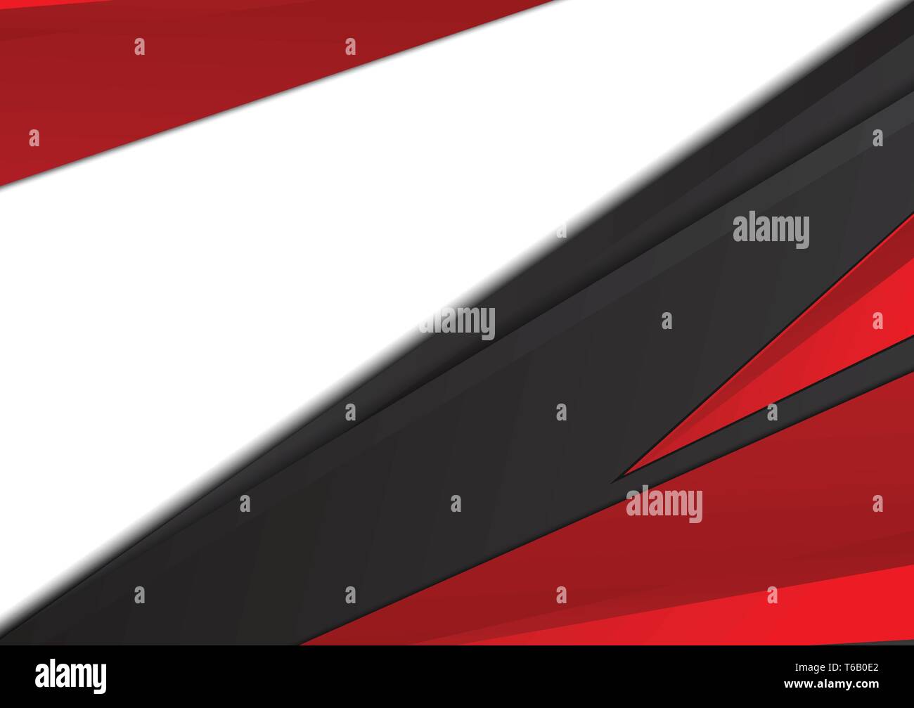 Black and red geometric abstract vector background with copy space Stock Vector