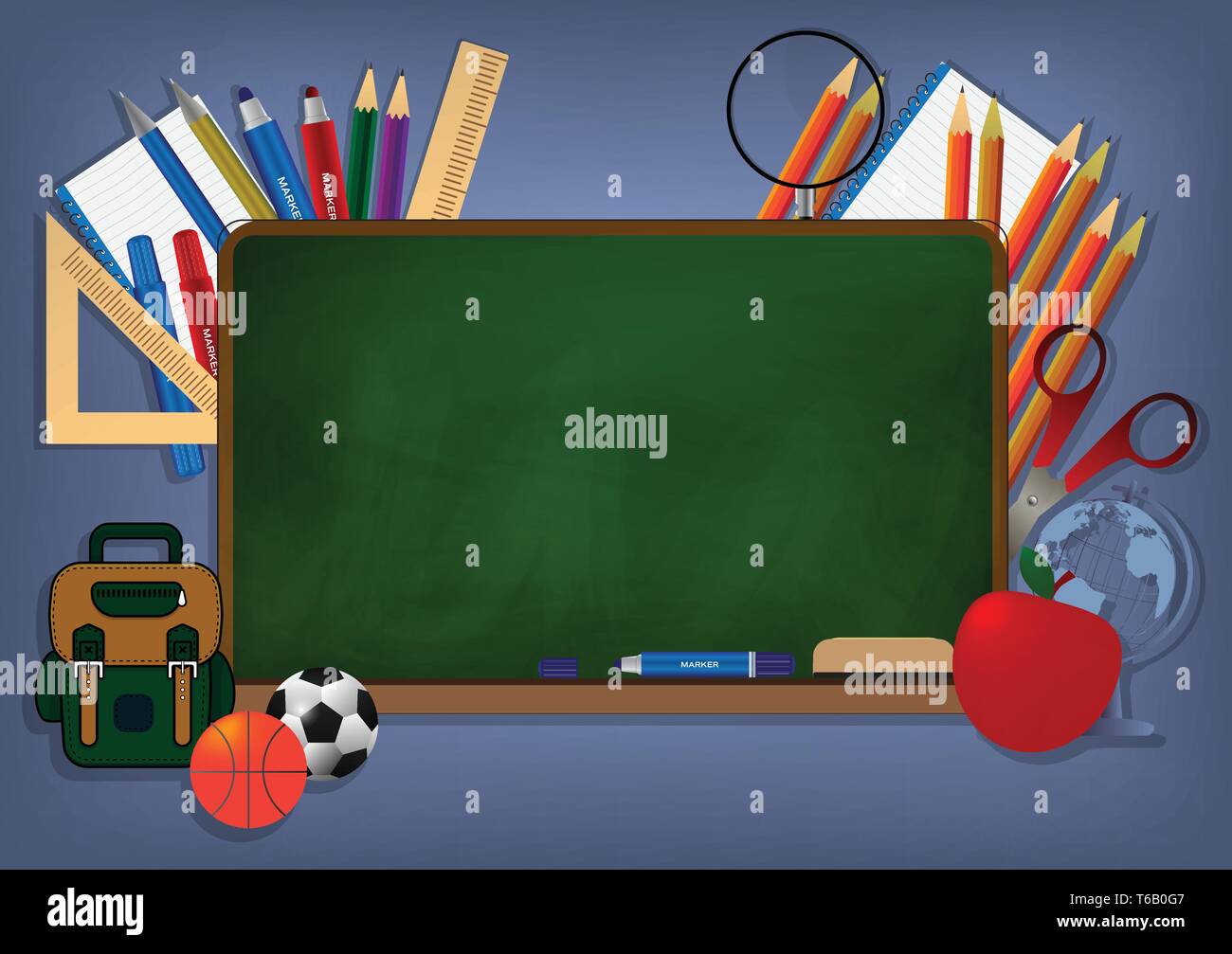 Back To School Banner Background vector illustration Stock Vector Image ...