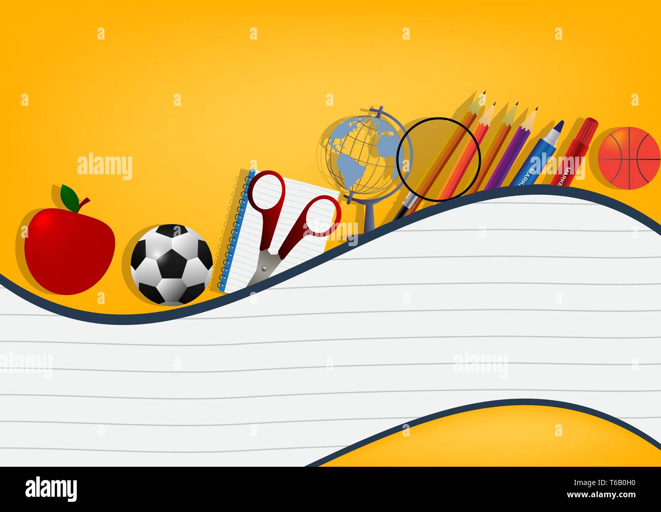 Back To School Banner Background vector illustration Stock Vector Image &  Art - Alamy
