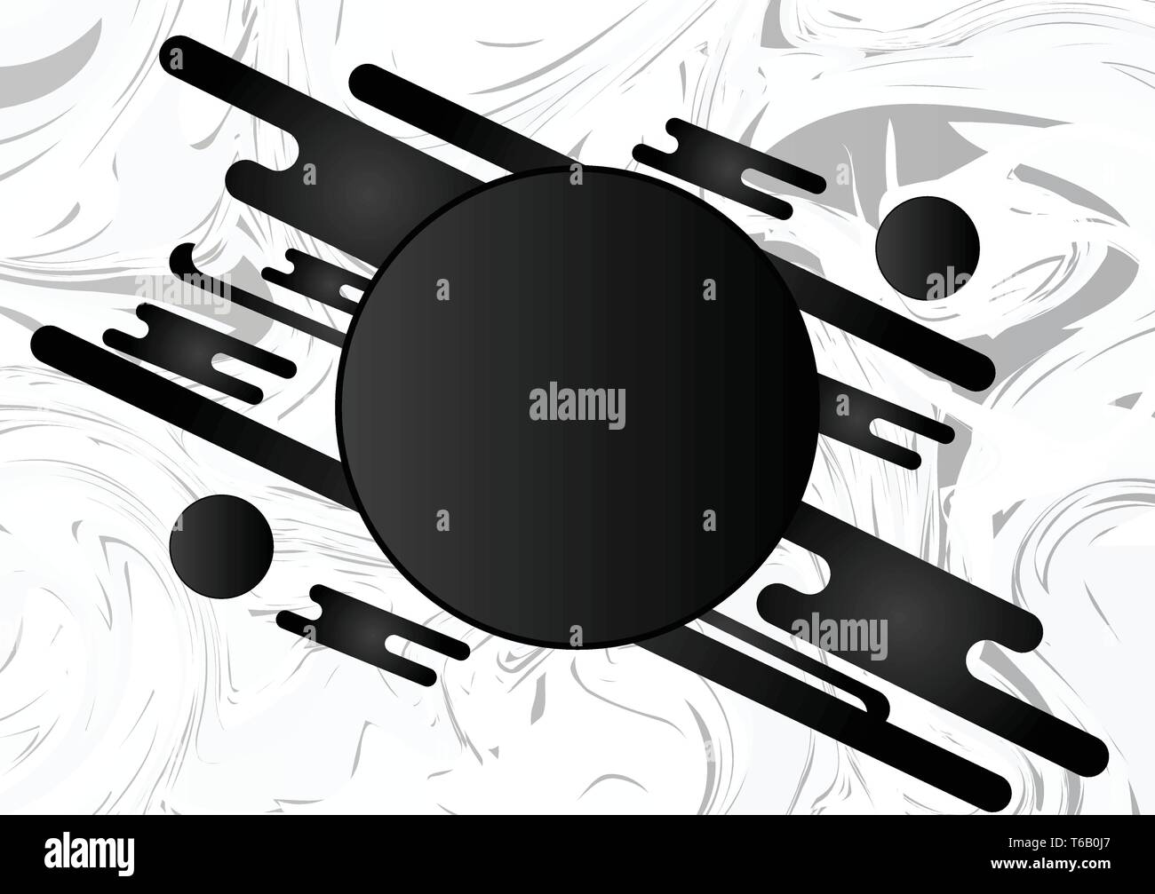 Black and White geometric abstract background with copy space. Vector ...