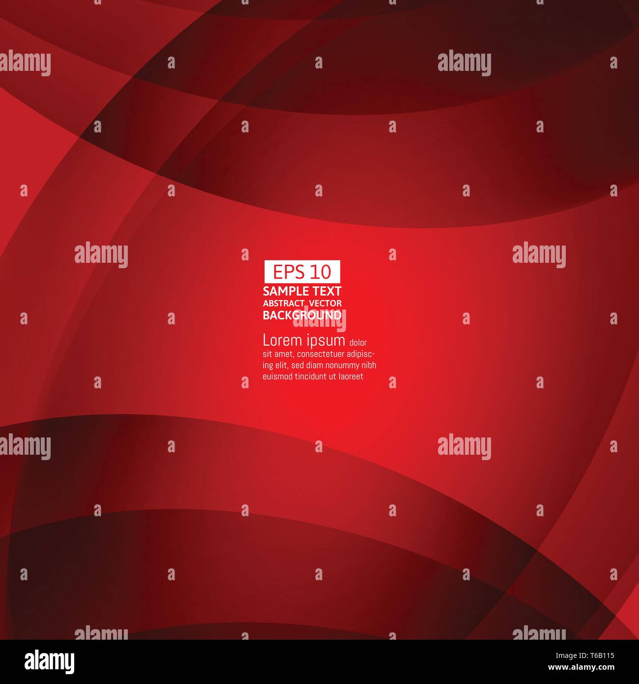 Line wave red color abstract vector background with copy space Stock ...