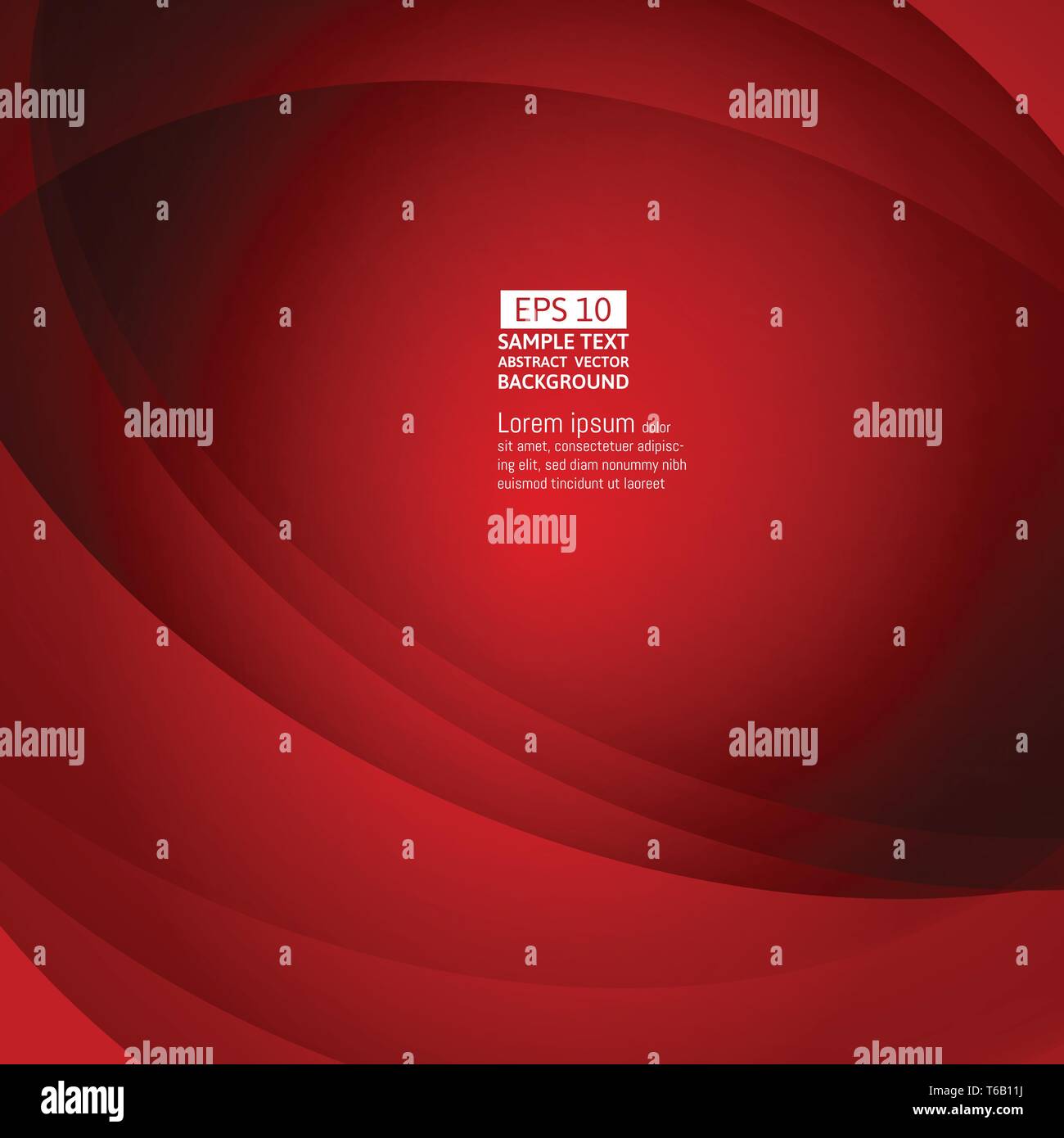 Line wave red color abstract vector background with copy space Stock ...