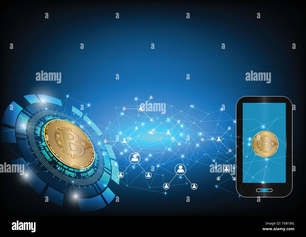 Bitcoin digital currency abstract background for technology, business and online  marketing, Vector illustration Stock Vector Image & Art - Alamy