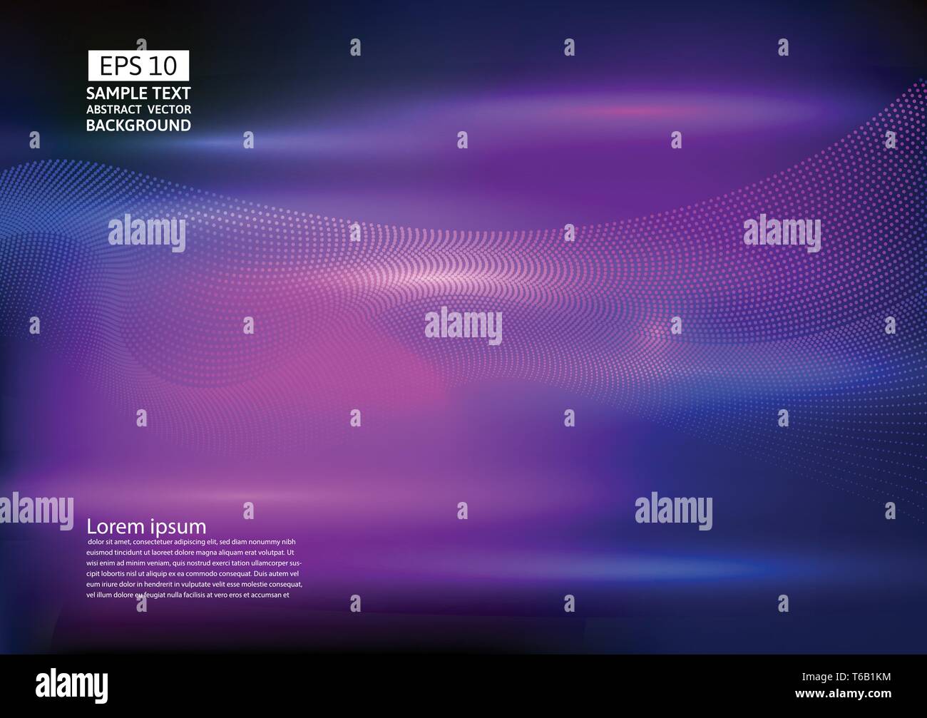Particle wave abstract background design. vector illustration Stock Vector