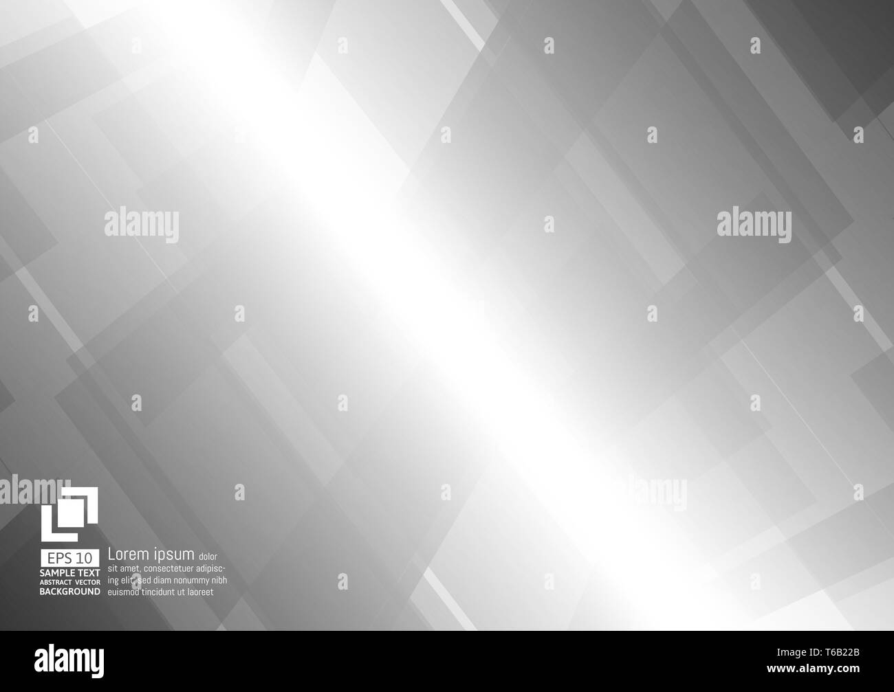 Abstract vector geometric gray and white color background with copy