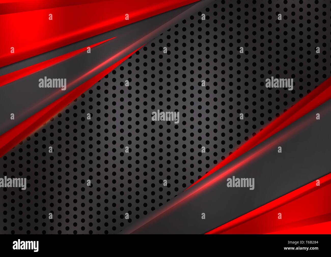 Black and red geometric abstract vector background with copy space ...