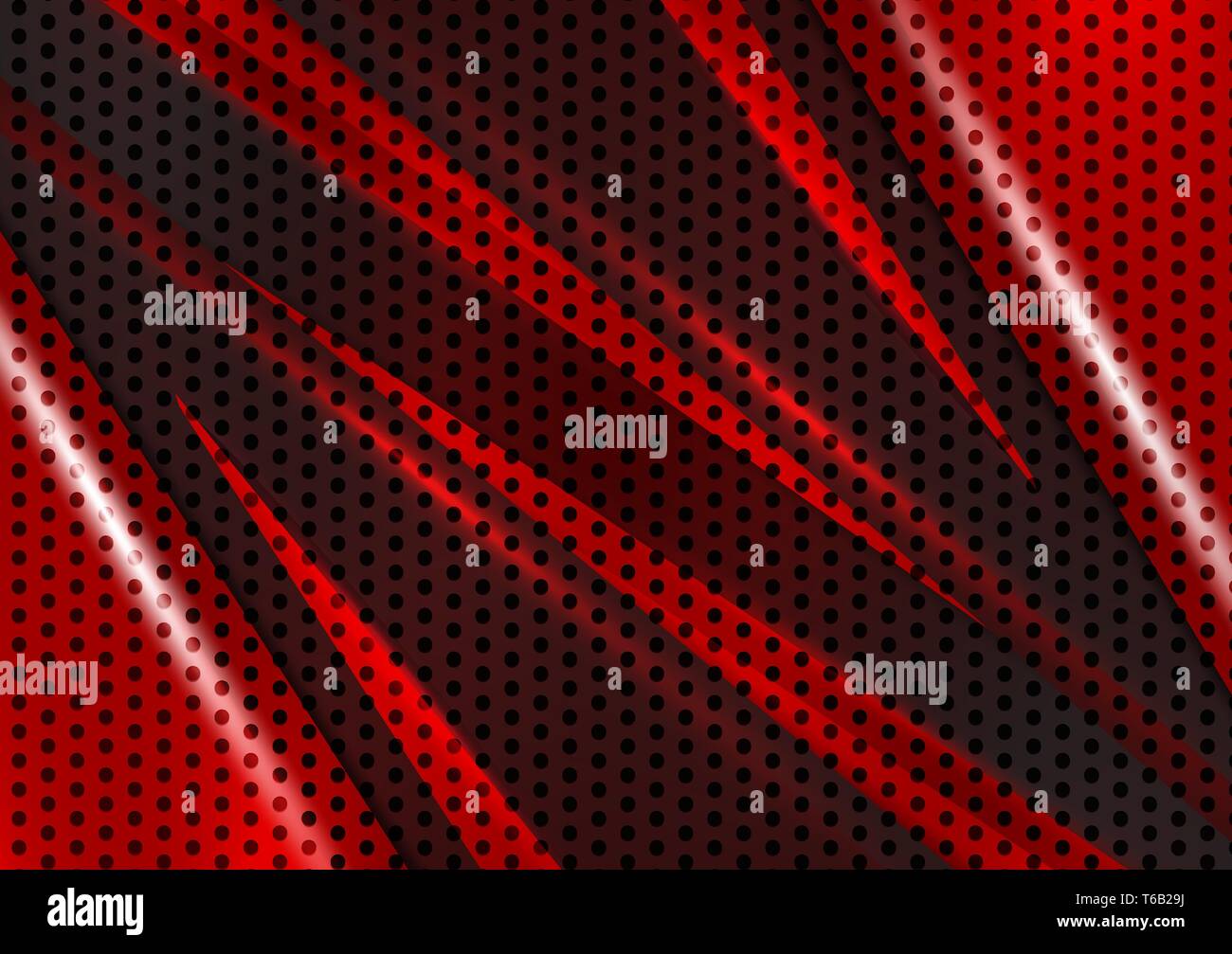Black and red geometric abstract vector background with copy space Stock Vector